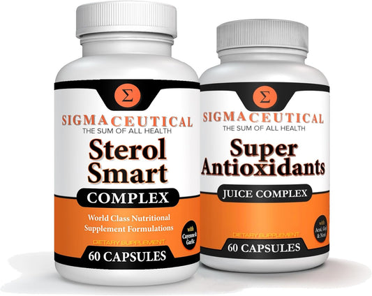 Super Antioxidant Supplement with Niacin, Beta Sitosterol, Policosanol, Plant Sterols, Garlic, Cayenne, Goji Berry, Acai Berry, Mangosteen, Resveratrol, Pomegranate, Noni for Heart Health