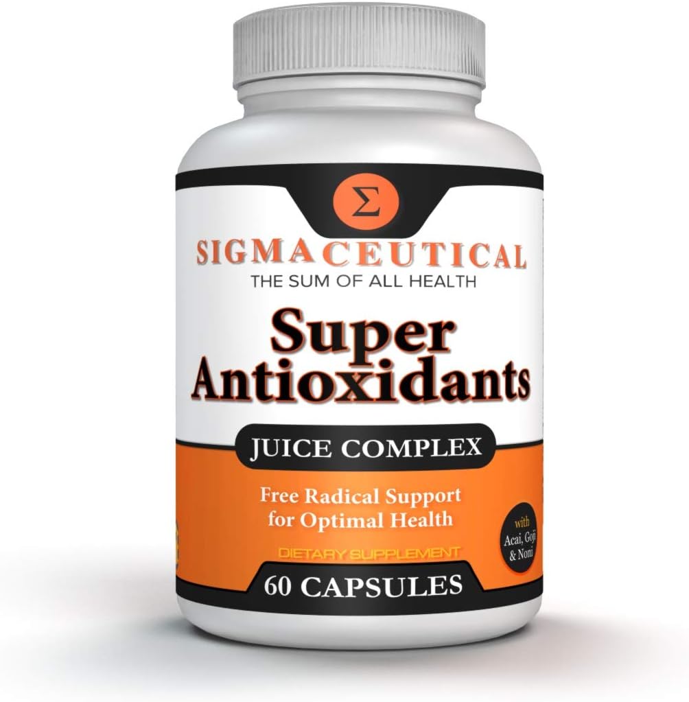 Super Antioxidant Supplement with Niacin, Beta Sitosterol, Policosanol, Plant Sterols, Garlic, Cayenne, Goji Berry, Acai Berry, Mangosteen, Resveratrol, Pomegranate, Noni for Heart Health