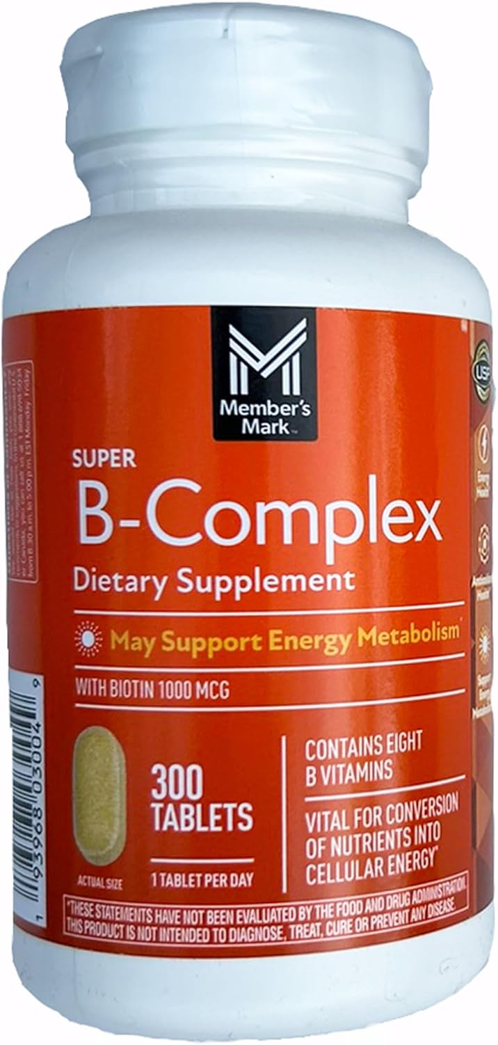 Super B-Complex Dietary Supplement by Member's Mark - 300 Count