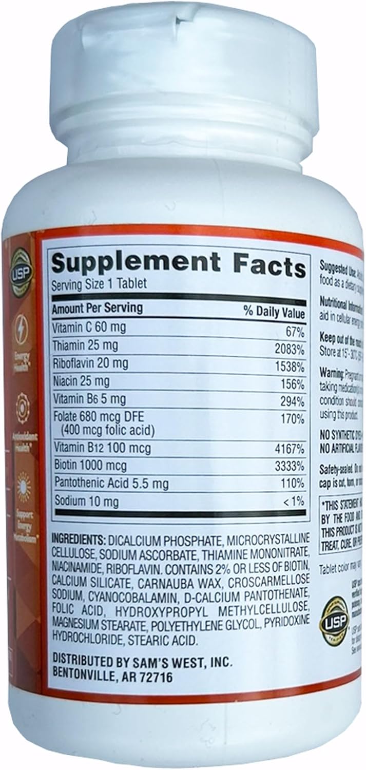 Super B-Complex Dietary Supplement by Member's Mark - 300 Count