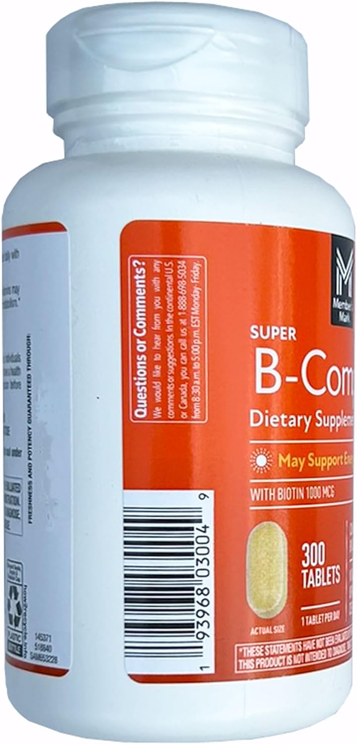 Super B-Complex Dietary Supplement by Member's Mark - 300 Count