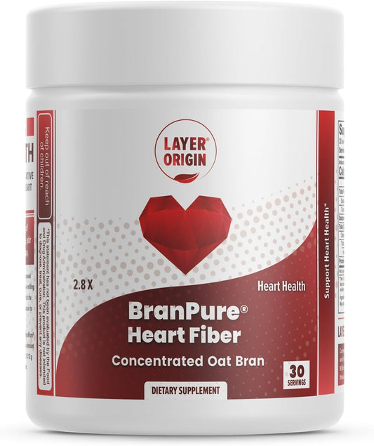 Super Concentrated Oat Bran Fiber Supplement - Heart Health, 1.5g Oat Beta-Glucan, 30 Servings