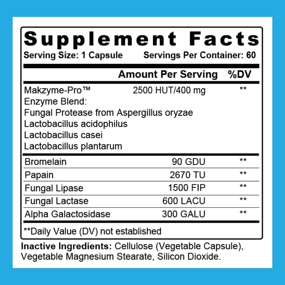 Super Digestive Enzymes Capsules for Optimal Digestive Health by Staver Health