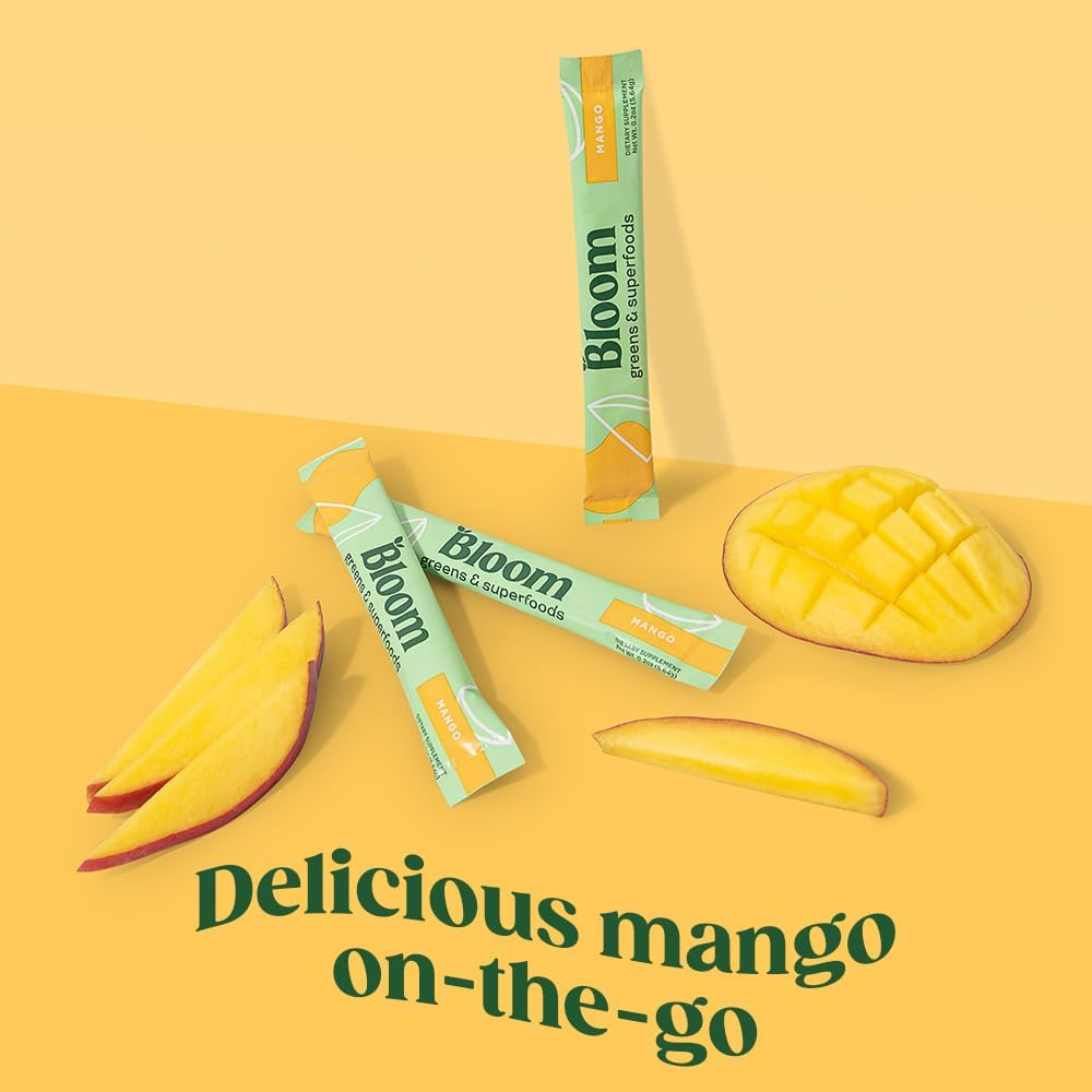 Super Greens Powder Stick Packs Bundle - Mango & Coconut - Perfect Stocking Stuffer for Nutrition Enthusiasts