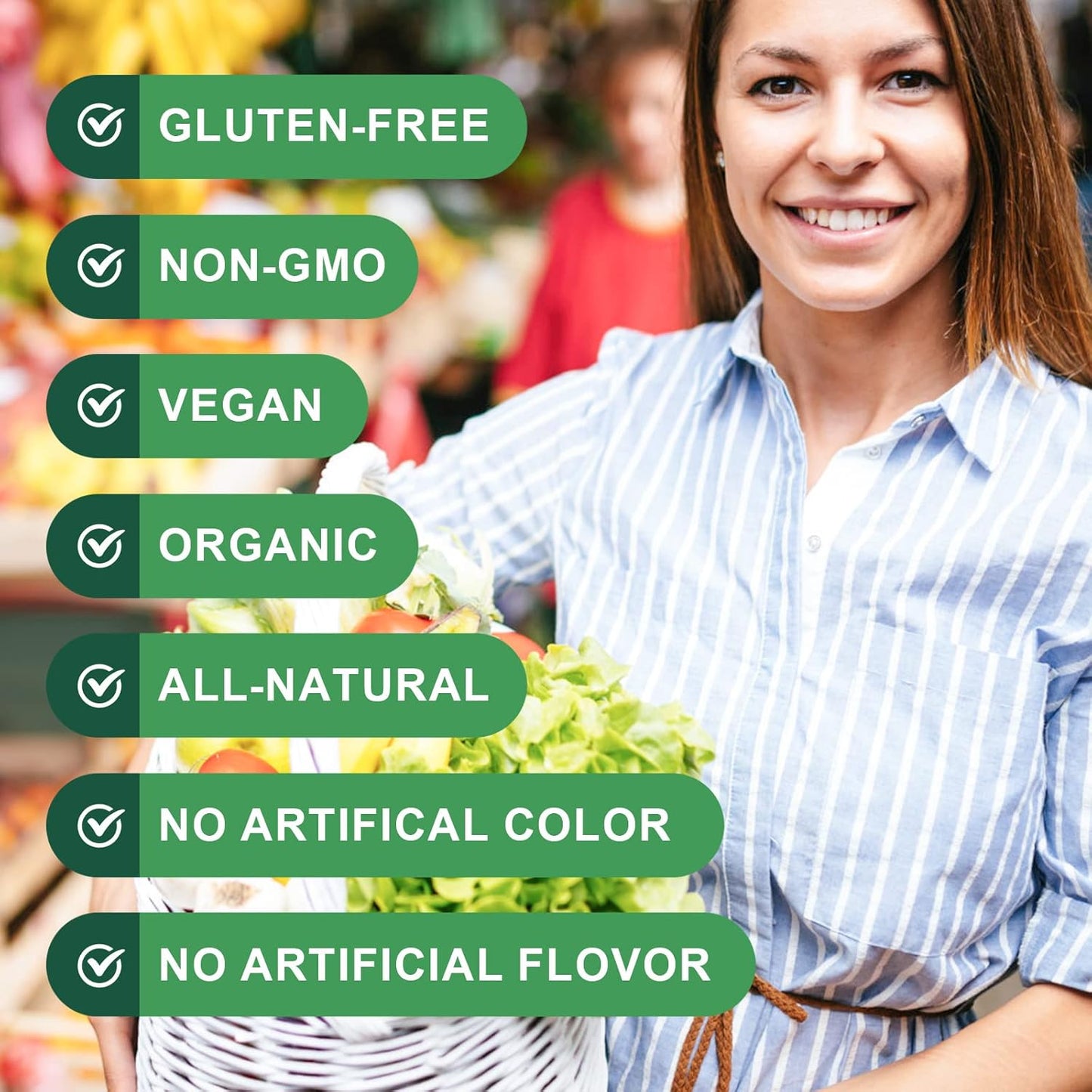 Super Greens Powder with Spirulina, Probiotics, Digestive Enzymes, Chlorella, and Wheat Grass for Immunity and Digestion - Vegan Formula for Smoothies & Juices