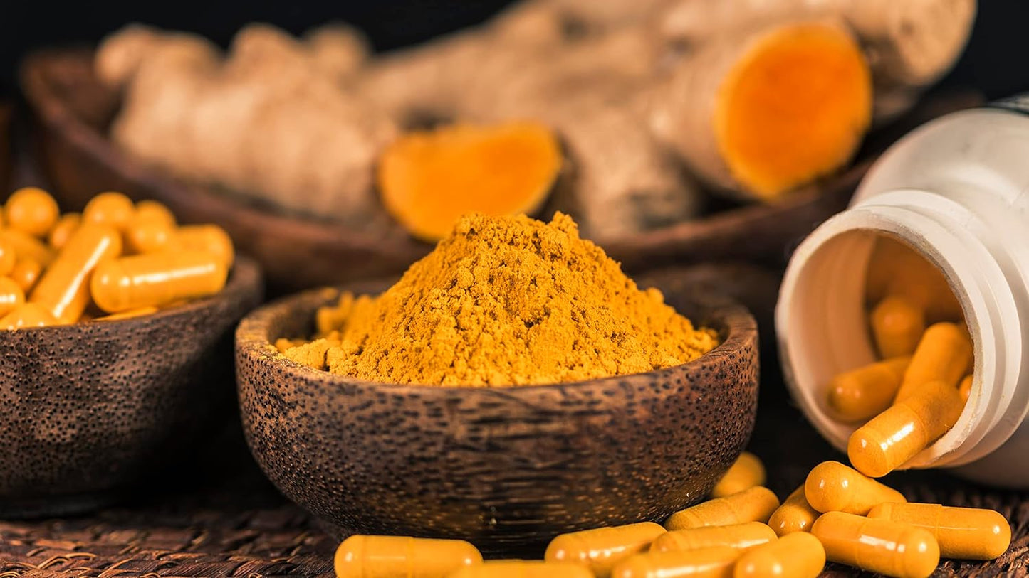 Super-Micronized Turmeric Curcumin Capsules - 1 Month Supply for Joint, Skin, Gut Health - Non-GMO, Rapid Absorption, Antioxidants - 60 Capsules