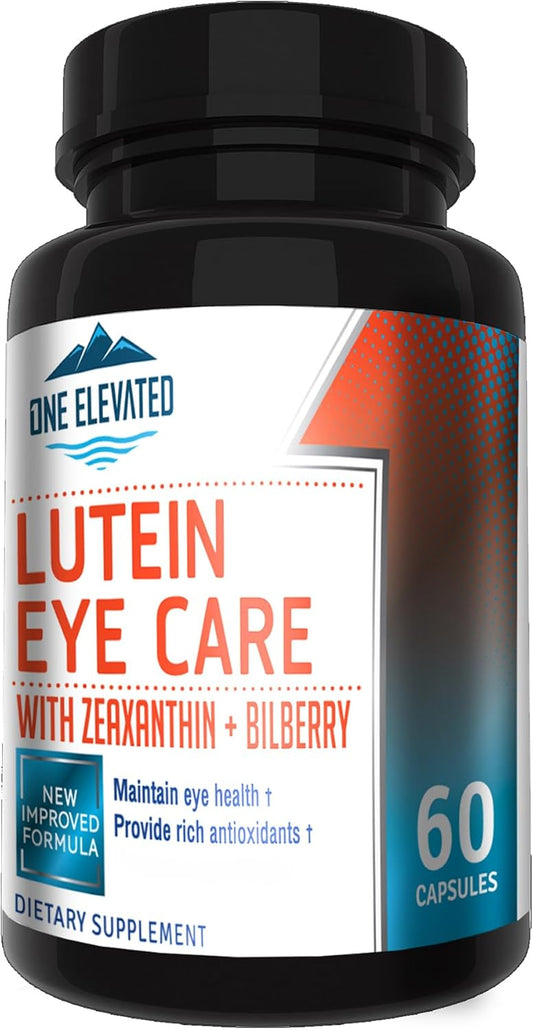 Super Strength Eye Care Formula with Pharmaceutical Grade Lutein, Zeaxanthin, and Bilberry - Enhanced Bioavailability for Optimum Results