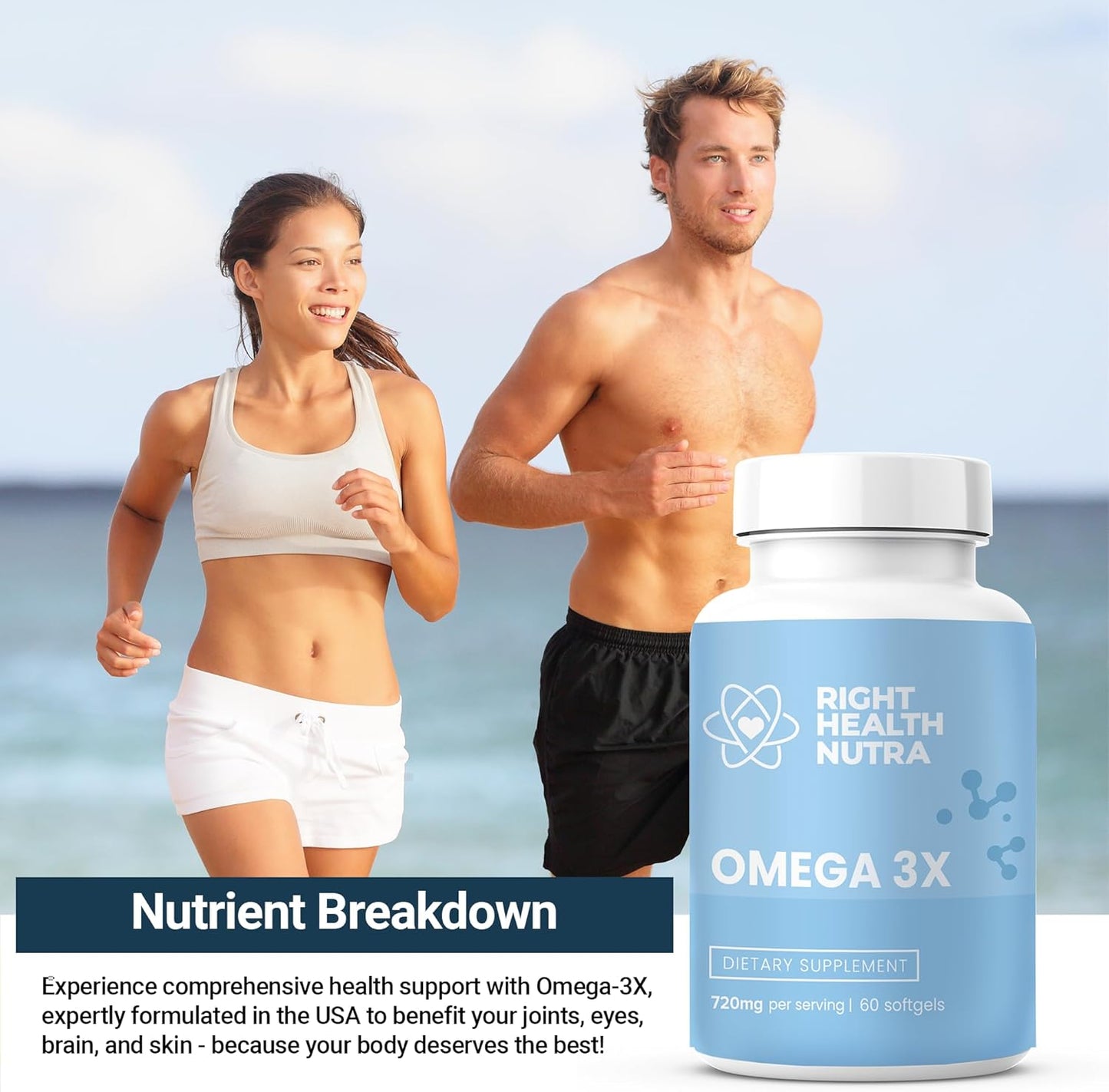 Super Strength Omega-3X 720mg Softgels - Life Extension Fish Oil Supplement for Men and Women - 60 Count