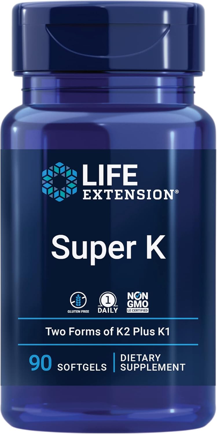 Super Vitamin E 268mg & Super K Vitamin K1 K2 MK-7 MK-4 Vitamin C Softgels for Heart, Brain, Bone, and Immune Health - 90 Count