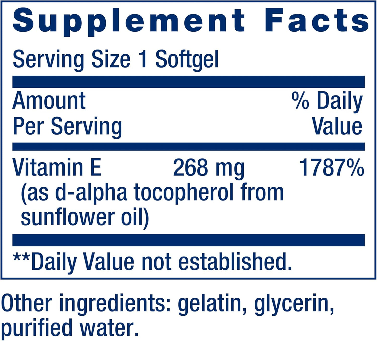 Super Vitamin E & Vitamin D3 Supplement for Heart, Brain, and Immune Health - 268mg & 5000IU