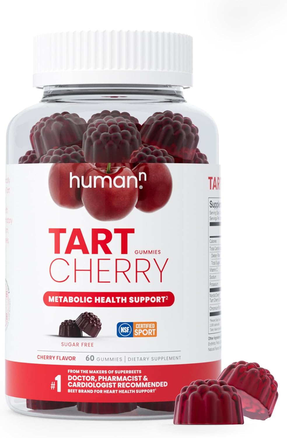 SuperBeets Beet Root Capsules and Tart Cherry Gummies by humanN - Antioxidant-Rich Supplements for Heart Health and Energy Boost