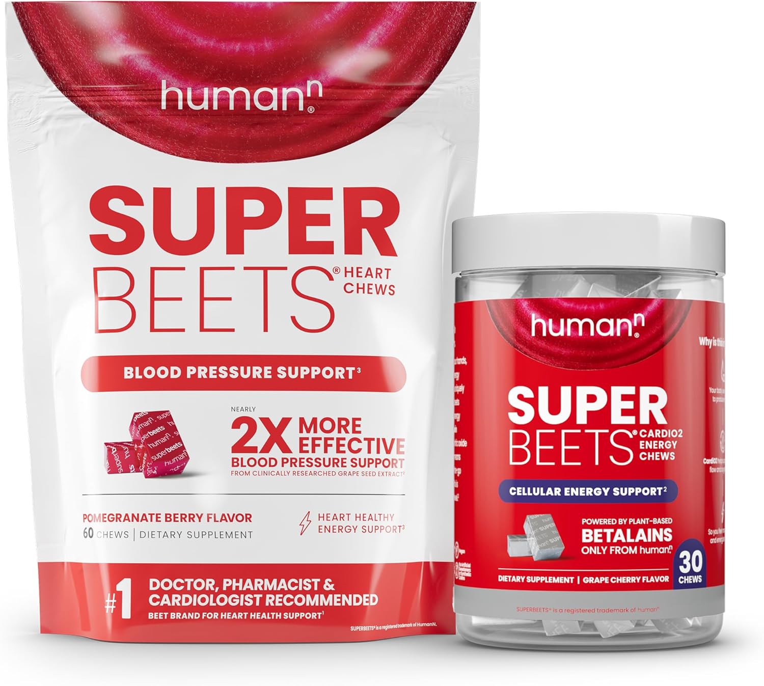 SuperBeets Heart & CardiO2 Chews by humanN for Improved Cardiovascular Health