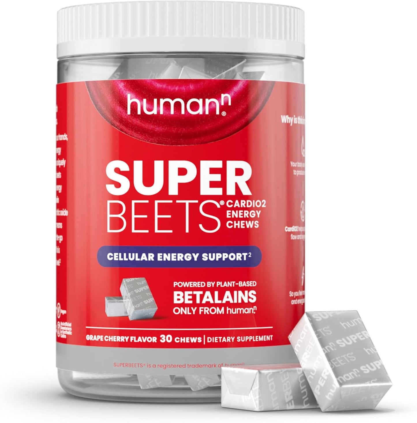 SuperBeets Heart & CardiO2 Chews by humanN for Improved Cardiovascular Health