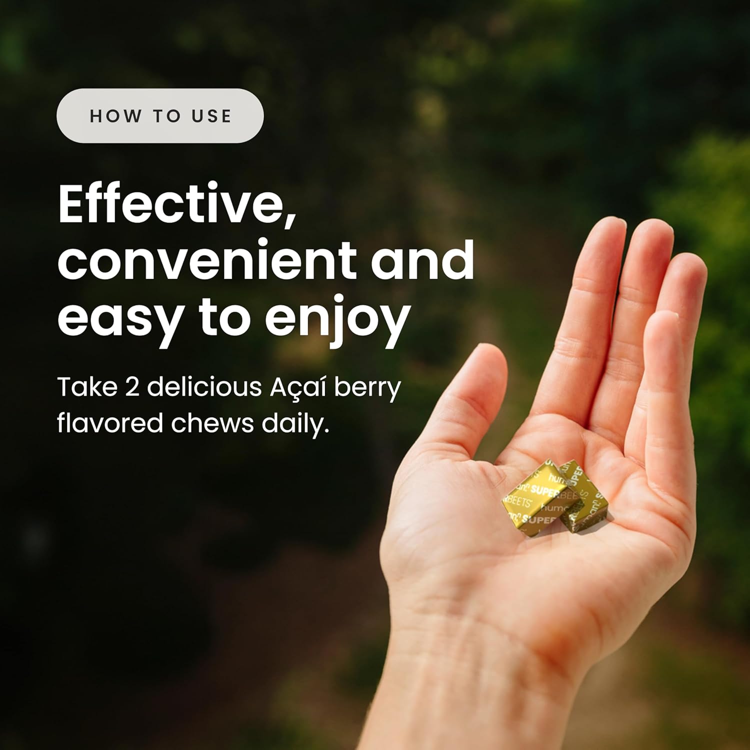 SuperBeets Heart Chews Advanced with 100mg CoQ10, Beetroot, Grape Seed Extract - 120 Count