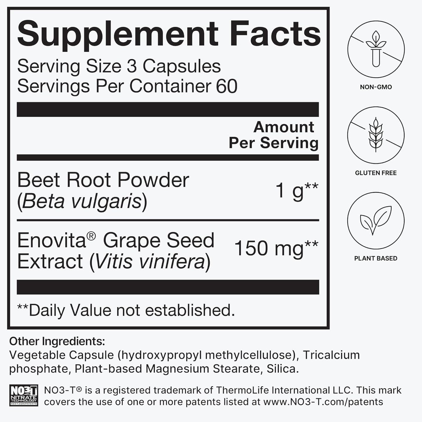 SuperBeets Quick Release Beet Root Capsules 1000mg - Supports Nitric Oxide & Heart Health - Non-GMO Beetroot Powder - 180 Count