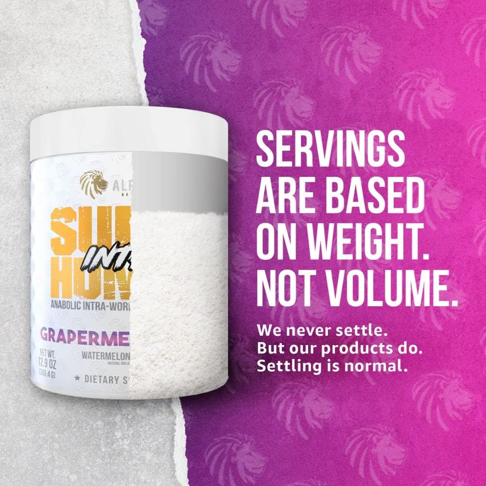 Superhuman Intra Workout Powder - Amino Acids & BCAA Drink for Muscle Recovery, Electrolytes & Hydration - Watermelon Grape Candy Flavor (42 Servings)