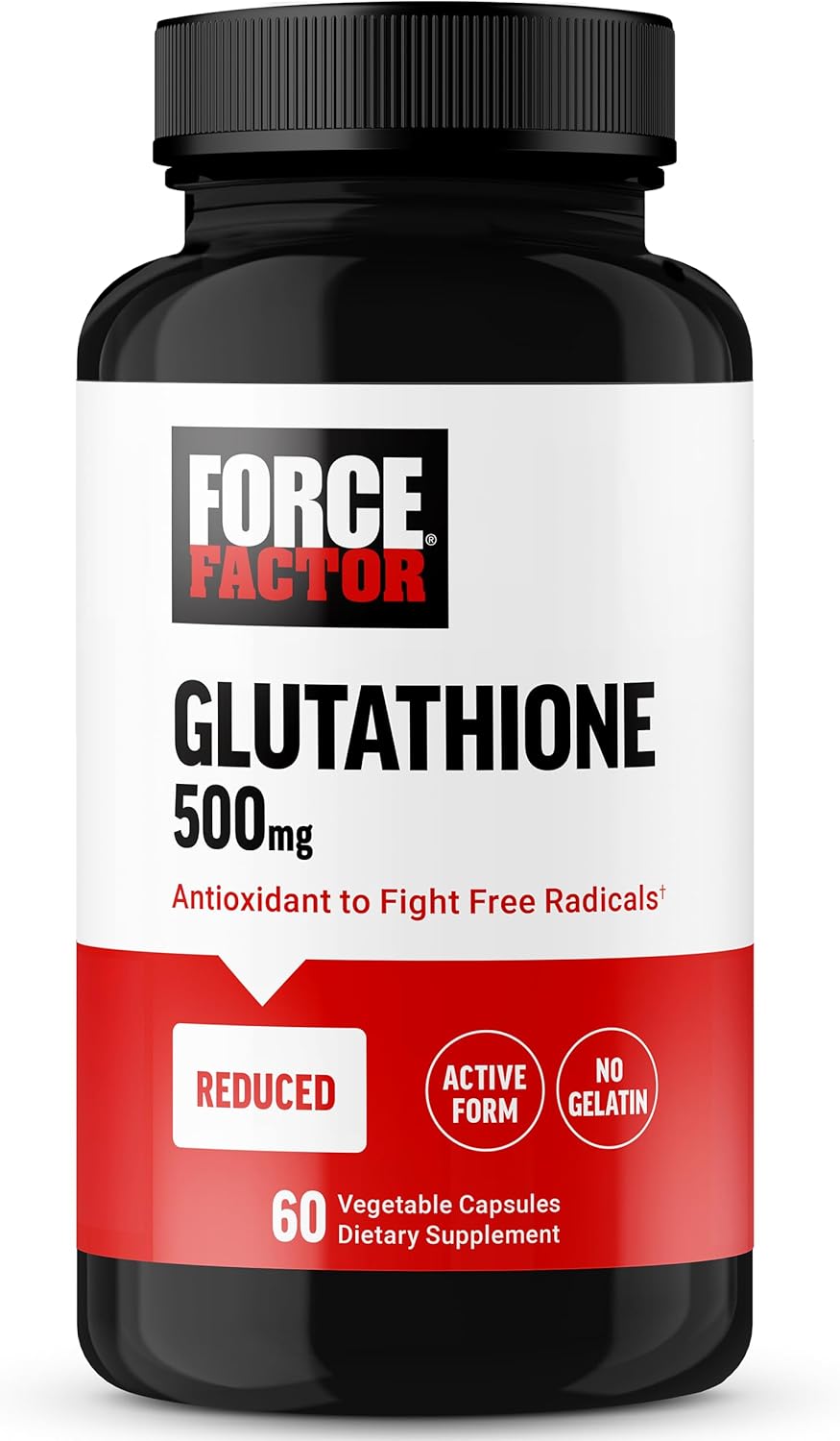 Superior Absorption Glutathione Supplement 500mg, Vegan Antioxidant Capsules, Non-GMO Active Form, 60 Vegetable Capsules