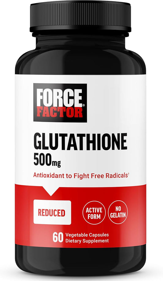 Superior Absorption Glutathione Supplement 500mg, Vegan Antioxidant Capsules, Non-GMO Active Form, 60 Vegetable Capsules