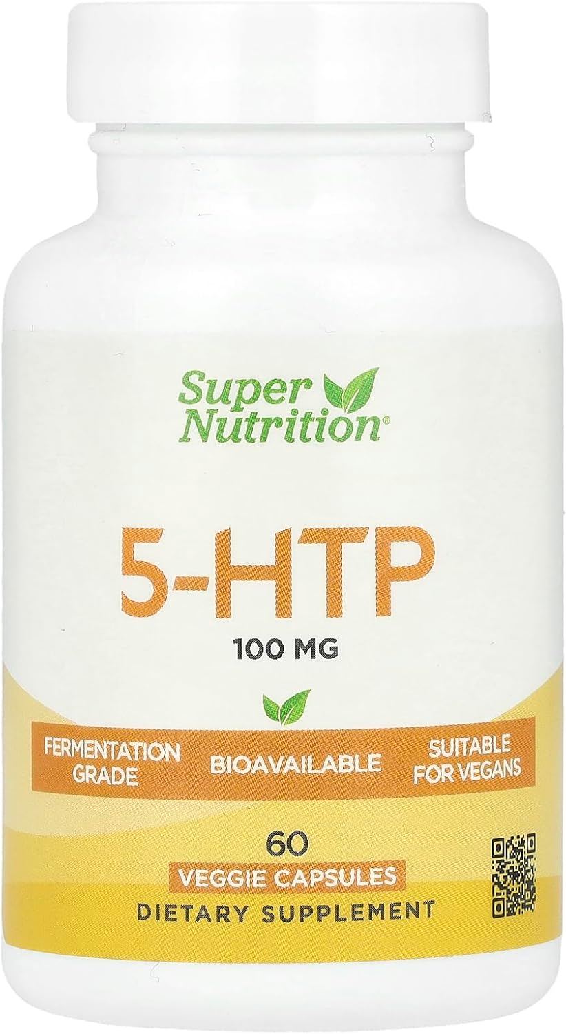 SuperNutrition 5-HTP Supplement - 100mg, 60 Vegetarian Capsules
