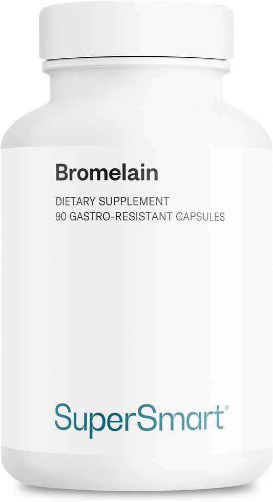 Supersmart Bromelain Supplement 1500mg with 3000 GDU Enzymes - Pineapple Extract | Non-GMO & Gluten Free - 90 DR Capsules