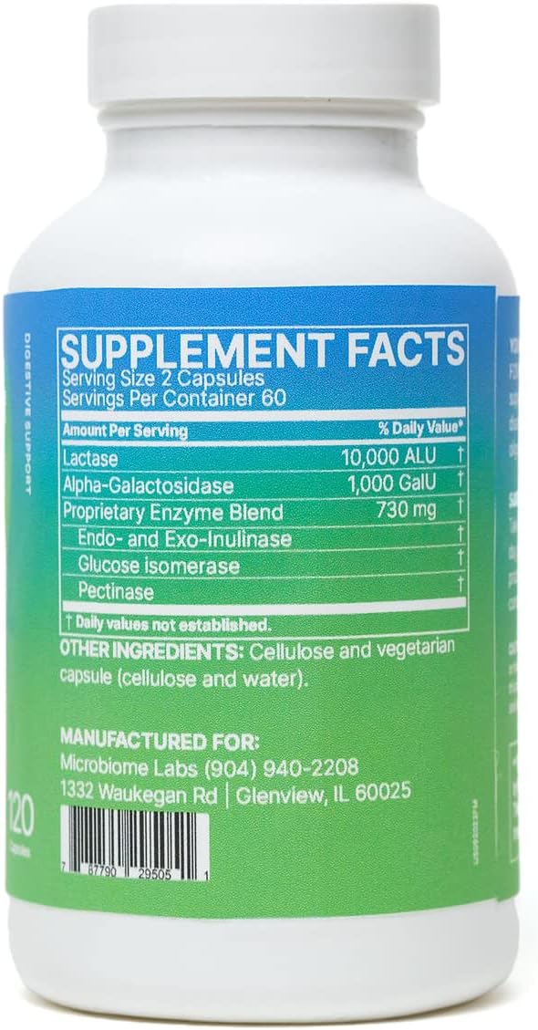 Support Digestive Health with Microbiome Labs FODMATE Enzyme Formula