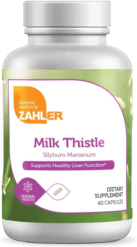 Support Healthy Liver Function with Zahler Milk Thistle Supplement - 100 Capsules