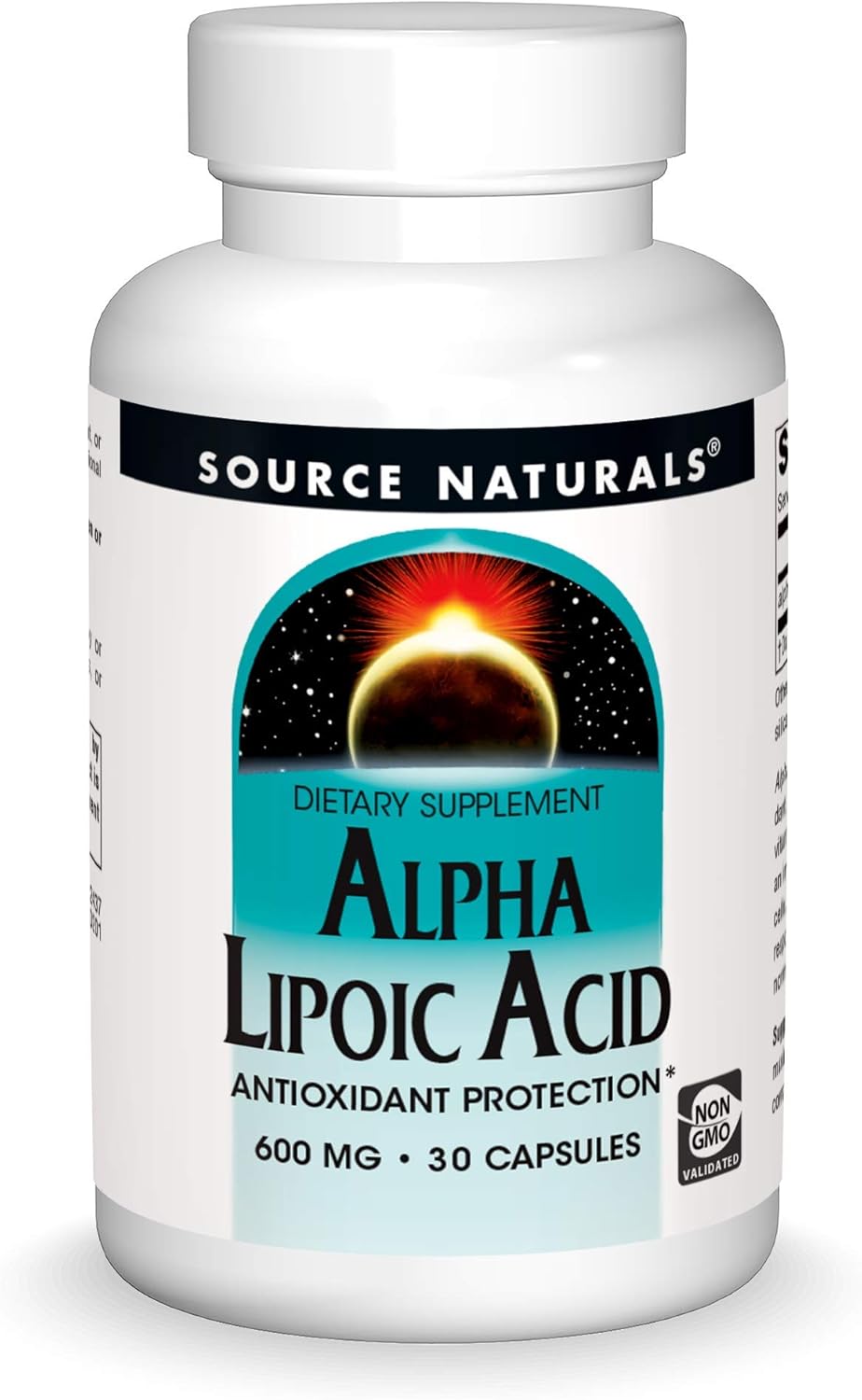Supports Healthy Sugar Metabolism & Liver Function - Source Naturals Alpha Lipoic Acid 600mg, 30 Capsules