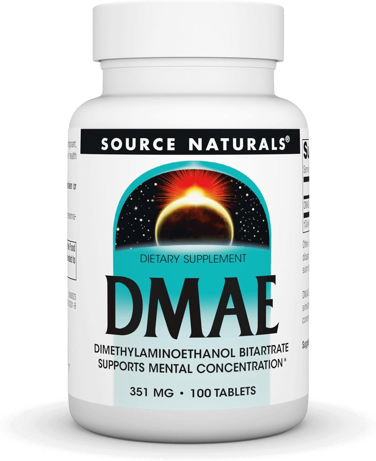 Supports Mental Concentration - Source Naturals DMAE Bitartrate Tablets (100 Count)