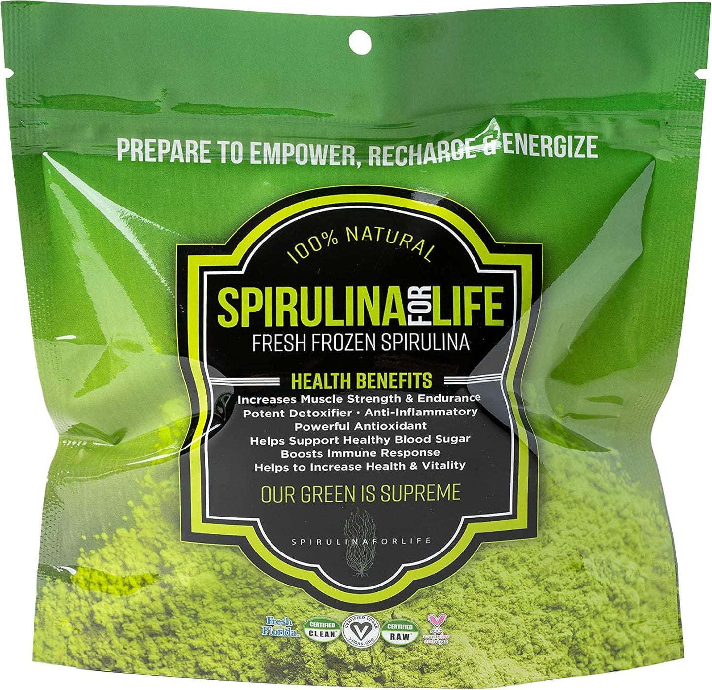 Supreme Green Spirulina Sticks: 14-Day Supply, Flash Frozen & 100% Pure, Grown in Alkaline Water, USA Harvested, Complete Superfood & Multivitamin