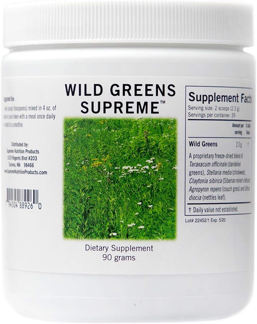 Supreme Nutrition Wild Greens Herbal Combination Powder - 90 Grams - Pure and Nutritious