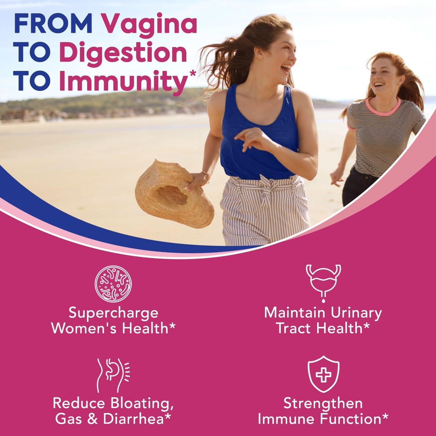 Surebounty Probiotic Bundle: 4-in-1 Feminine & Supreme Restore Probiotic, 2 Packs, Cranberry Support, Vegan & Non-Dairy