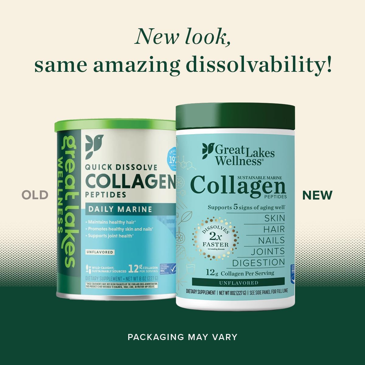 Sustainable Marine Collagen Peptides Powder for Skin, Hair, Nails, Joints & Digestion - Unflavored - Quick Dissolve Hydrolyzed - 8 oz - BoostGo Australia
