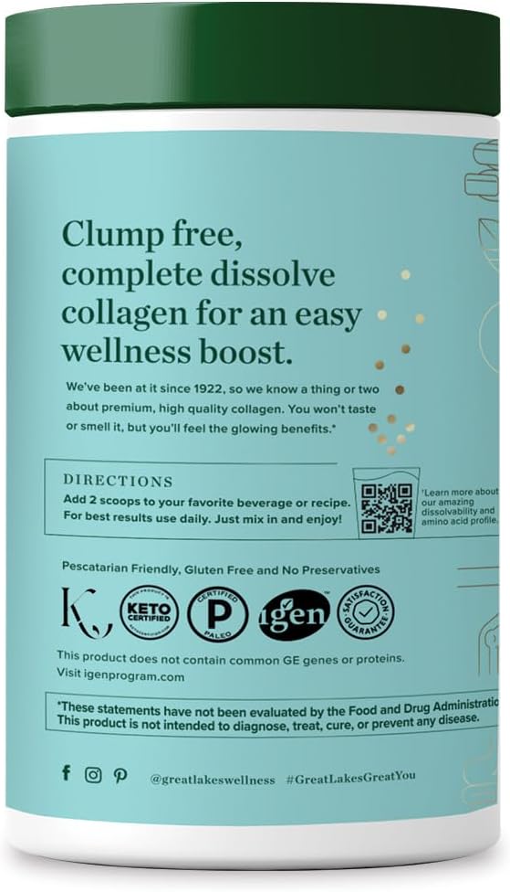 Sustainable Marine Collagen Peptides Powder for Skin, Hair, Nails, Joints & Digestion - Unflavored - Quick Dissolve Hydrolyzed - 8 oz - BoostGo Australia