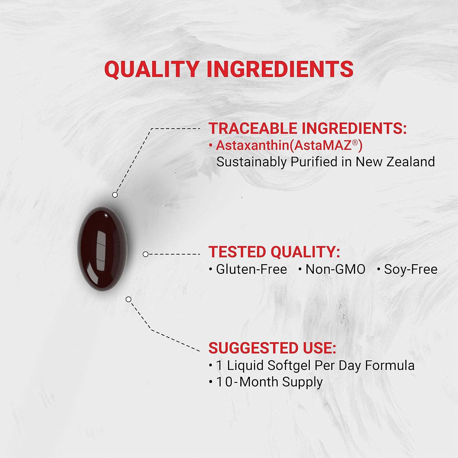 Sustainably Grown Naturalis New Zealand Astaxanthin Softgels - Non-GMO, Soy & Gluten Free - 300 Mini Softgels