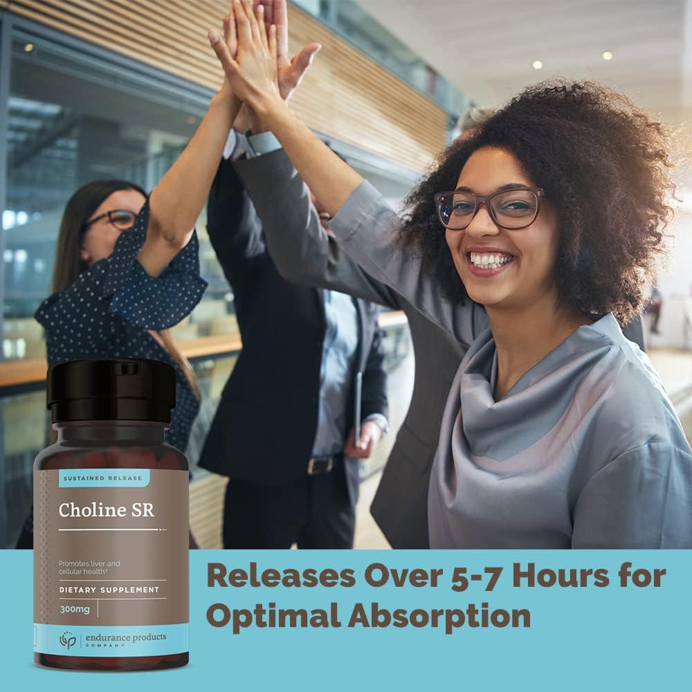 Sustained Release Choline Bitartrate 300mg + Extended Release Niacin 500mg - 200 Tablets each