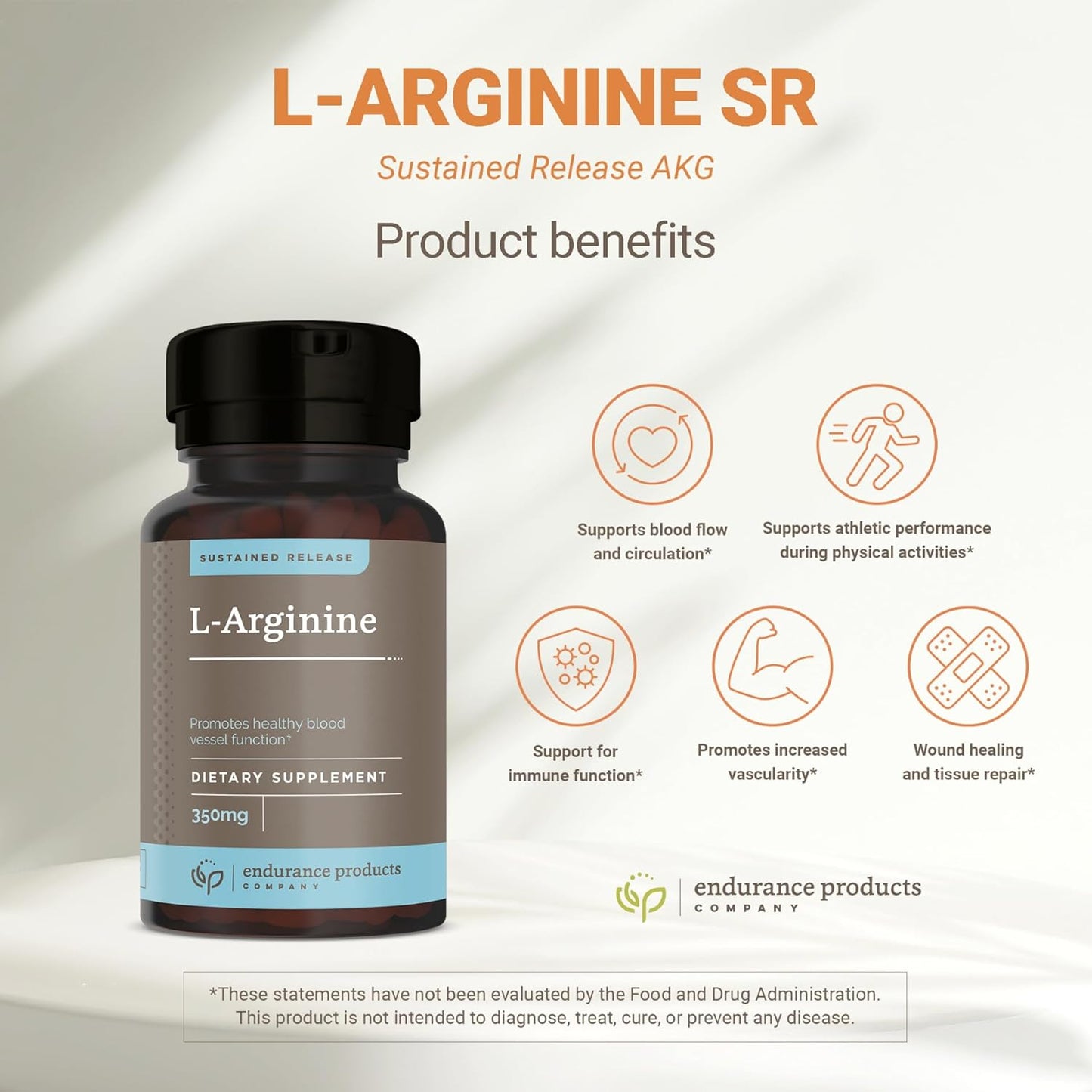 Sustained Release L-Arginine Supplement for Optimal Nitric Oxide Production - 60 Count