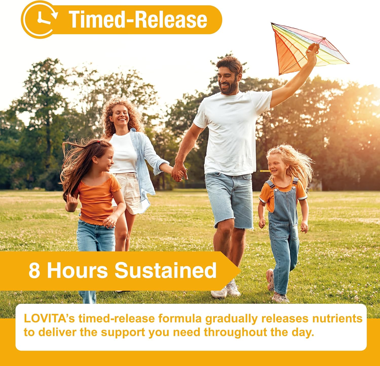 Sustained Release Lovita Vitamin B6 (Pyridoxine HCl) 80mg Tablets - 8 Hours Support for Cardiovascular & Nerve Health - 130 Vegan Tabs