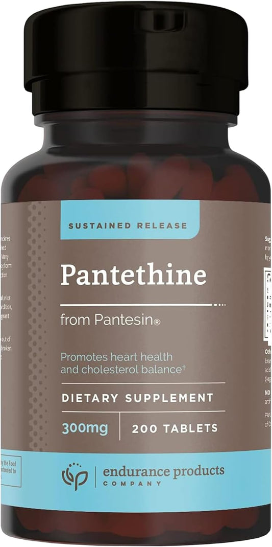 Sustained Release Pantethine Dietary Supplement for Cardiovascular Health - 300mg, 200 Tablets