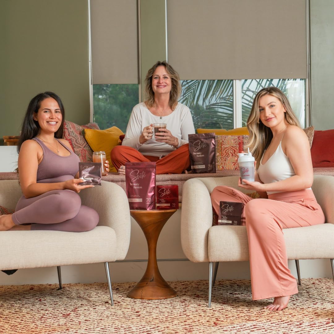 Svete Hydrolyzed Multi Collagen with Vitamins, Biotin, Hyaluronic Acid, CoQ10, Probiotics, Zinc | Keto Chocolate Protein Drink Powder (7 Travel Packs) for Women - Hair, Skin, Beauty Supplement