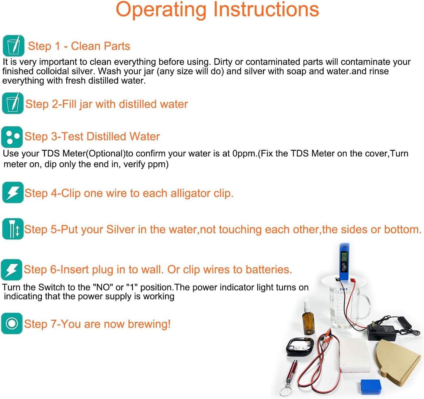 SVZIOOG Colloidal Silver Generator Kit with 99.99% Pure Silver Wire - 12V Pure Colloidal Silver System