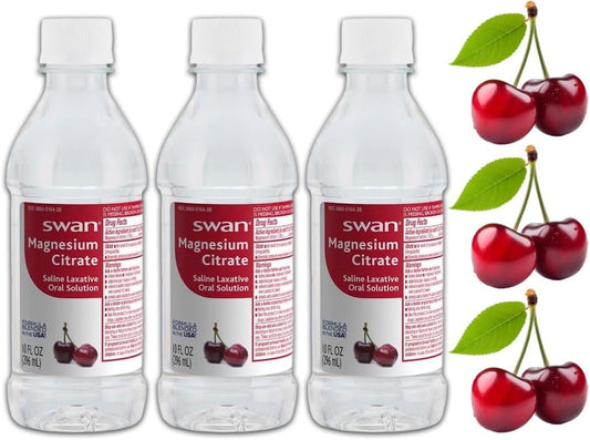 Swan Magnesium Citrate Oral Solution 10 oz (3 Pack) - Cherry Flavor Deal on Deal Dave