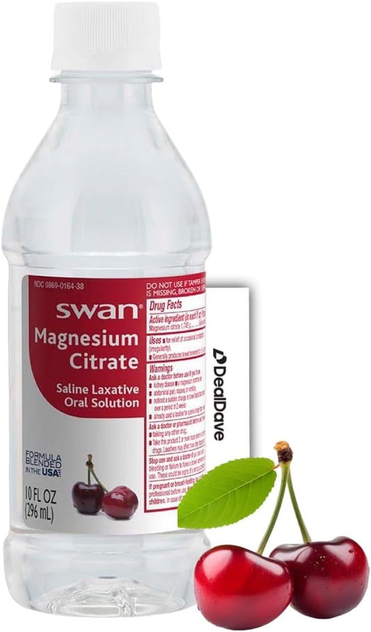 Swan Magnesium Citrate Oral Solution 10 oz, Cherry Flavor by Deal Dave