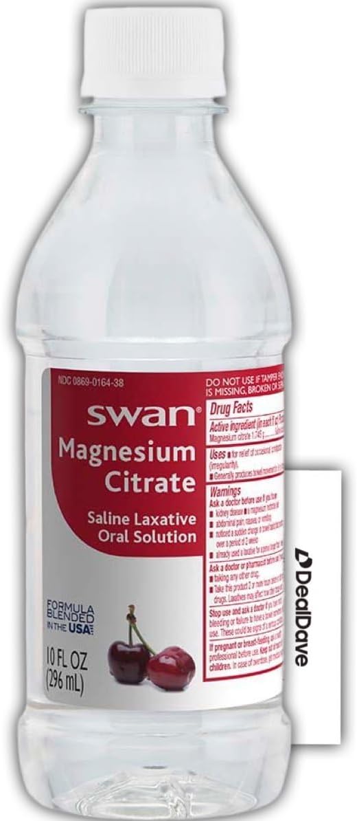 Swan Magnesium Citrate Oral Solution 10 oz, Cherry Flavor by Deal Dave