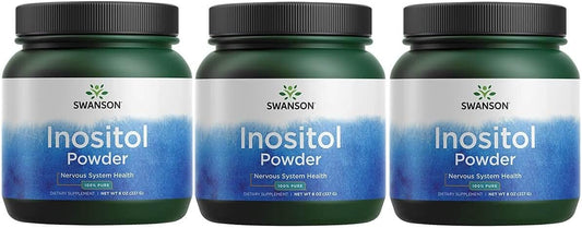 Swanson 100% Pure Inositol Powder Bundle - Three 8oz Packs