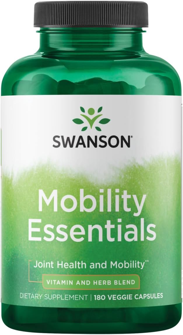 Swanson 180 Veg Capsules Mobility Support Supplement - Mobility Essentials