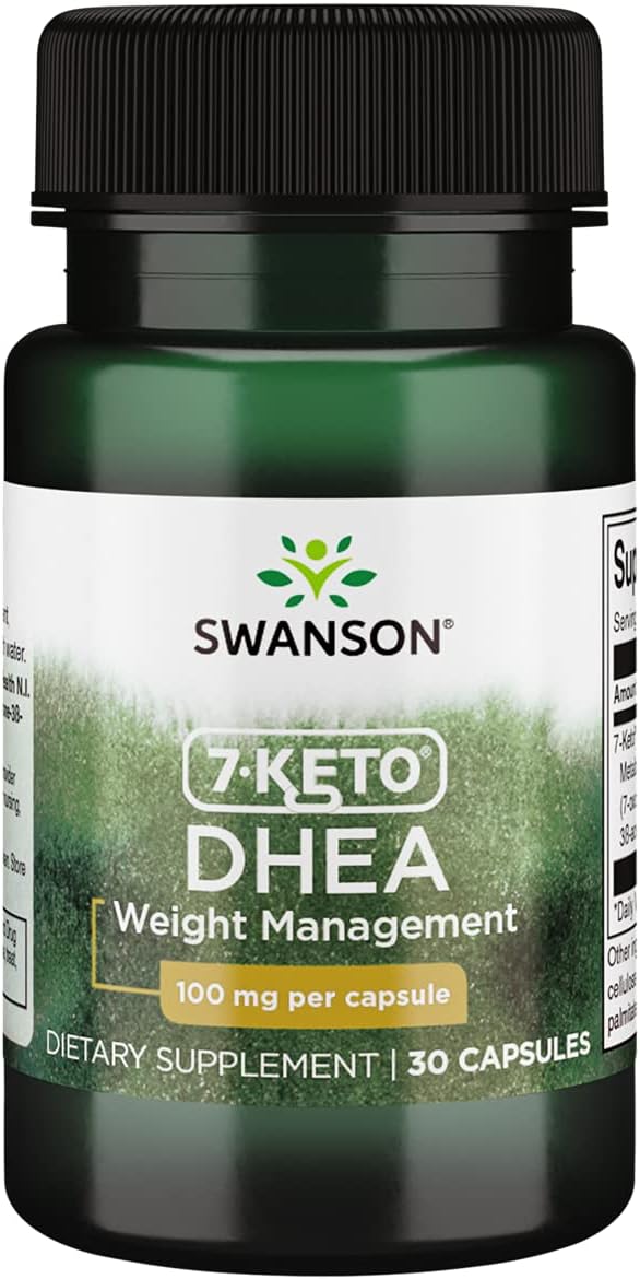 Swanson 7 Keto Dhea Capsules - 100mg, 30 Count - Boost Metabolism and Energy