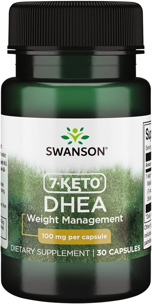 Swanson 7 Keto Dhea Capsules - 100mg, 30 Count - Boost Metabolism and Energy