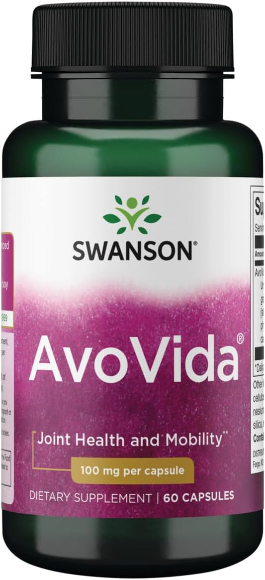 Swanson Avovida Capsules - 100mg, 60 Count - Dietary Supplement for Joint Health - BoostGo Australia
