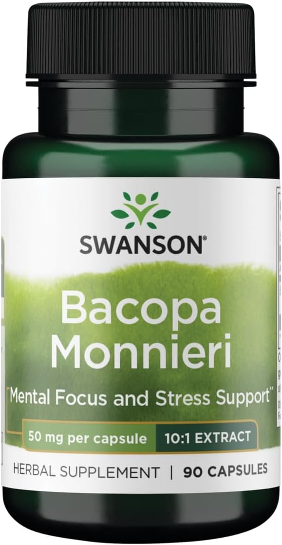 Swanson Bacopa Monniera Extract Capsules - 50mg, 90 Count