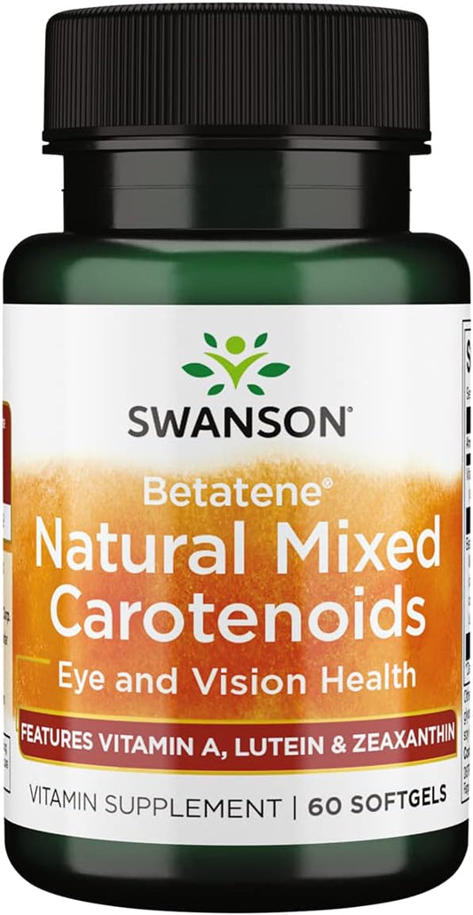 Swanson Betatene Carotenoids Supplement - 60 Softgels for Natural Health and Wellness